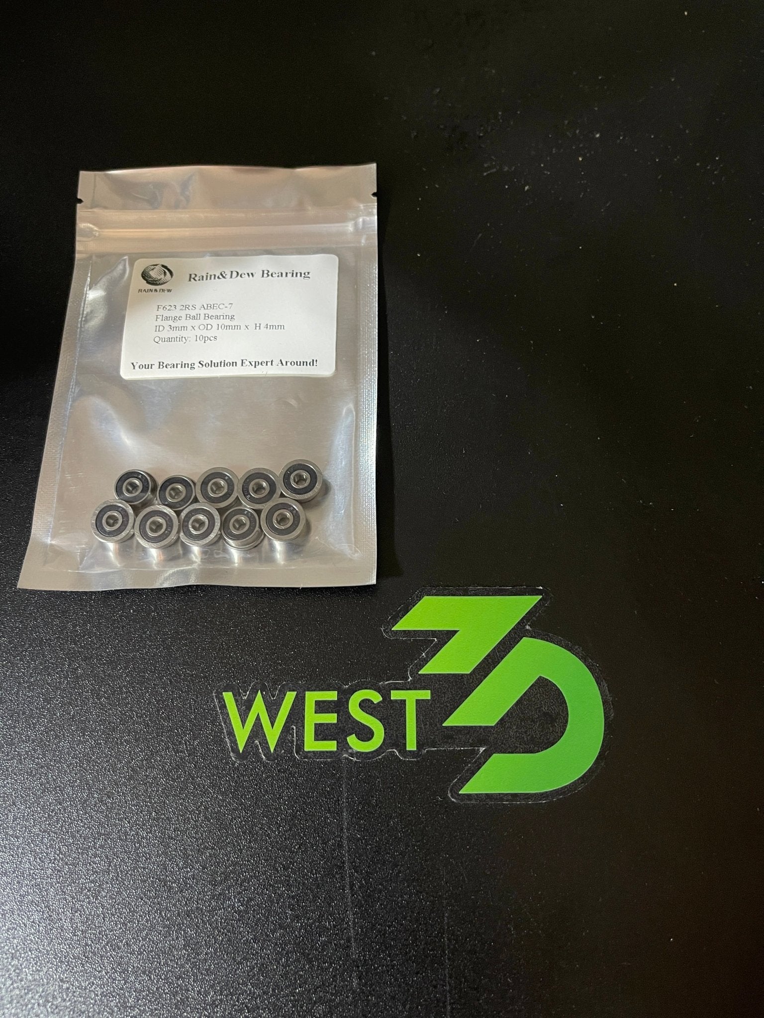 F623 2RS Flange Ball Bearing - West3D Printing - Rain&Dew