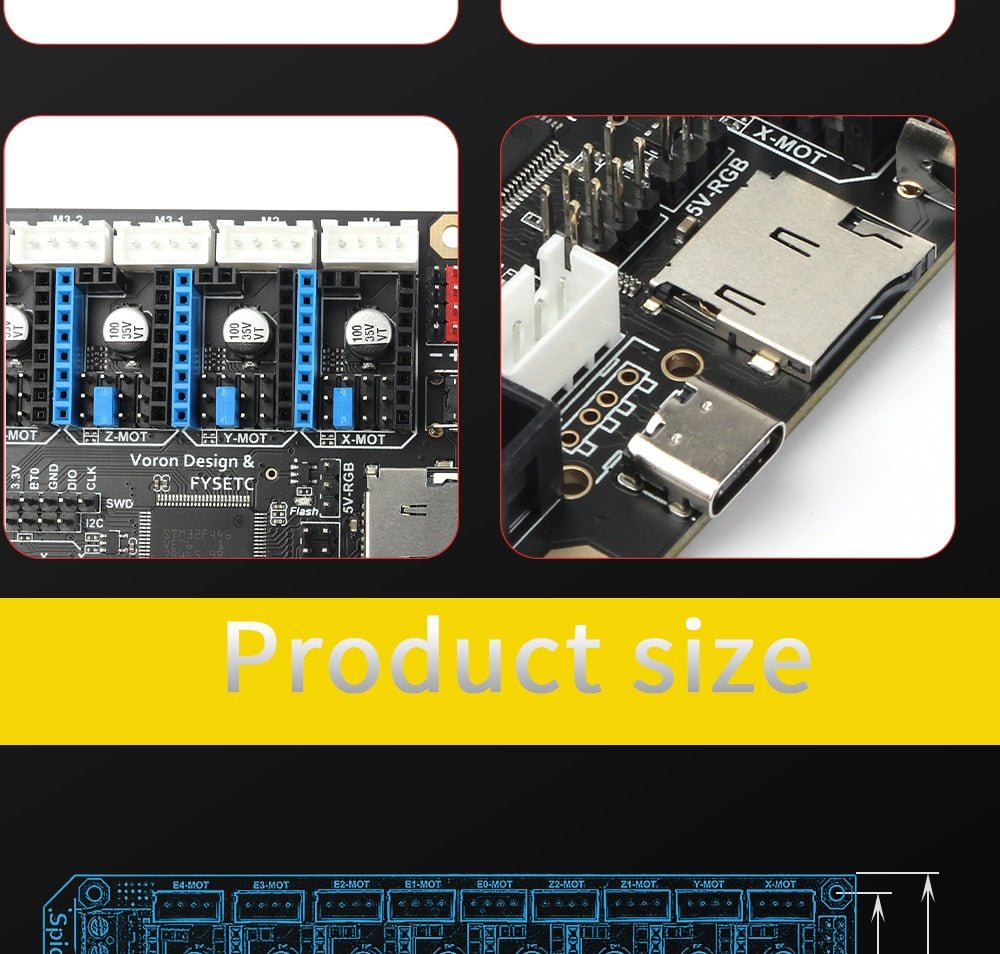 FYSETC Spider V2.3 Motherboard 32Bit Controller Board - West3D Printing - FYSETC