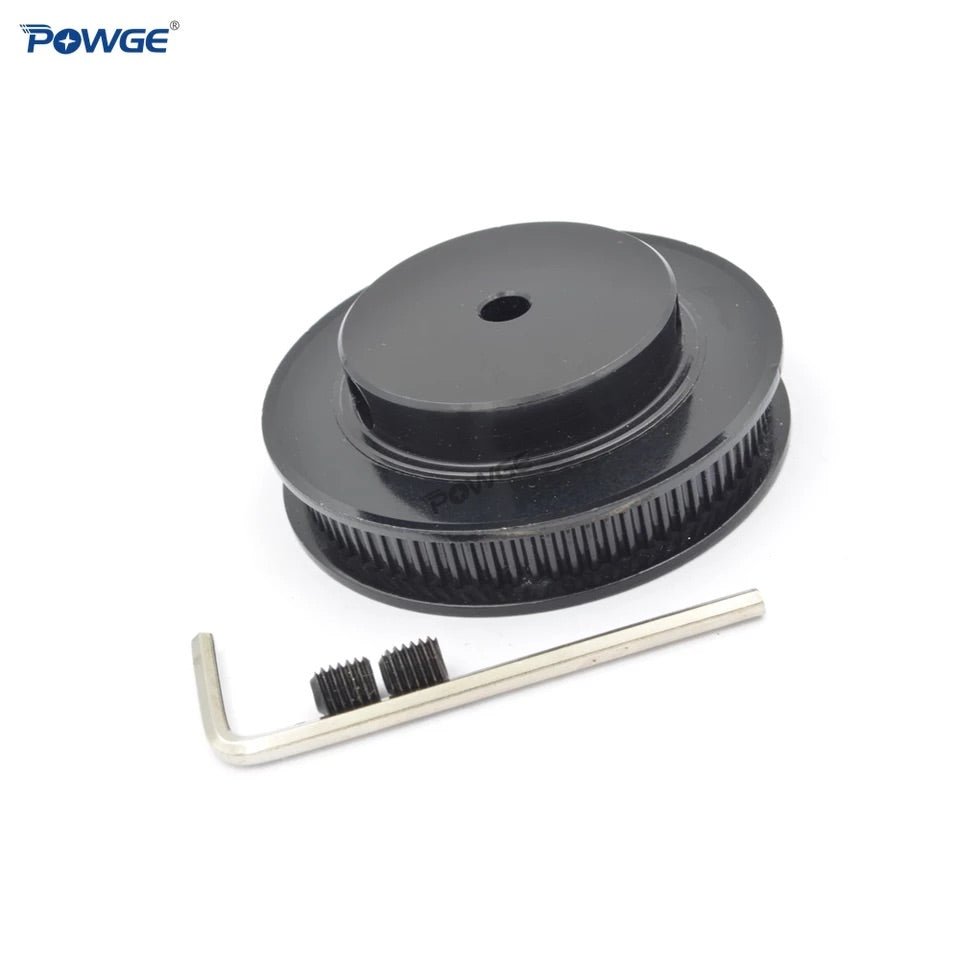 GT2 80T (6mm wide) Pulley (5mm bore) Silver / Black - West3D Printing - POWGE