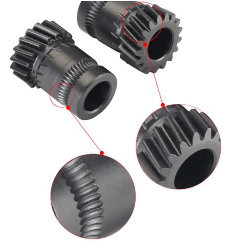 gear extrusion Hardened RNC Helical Gear for double gear extruders (e.g. V1/V2, Sherp