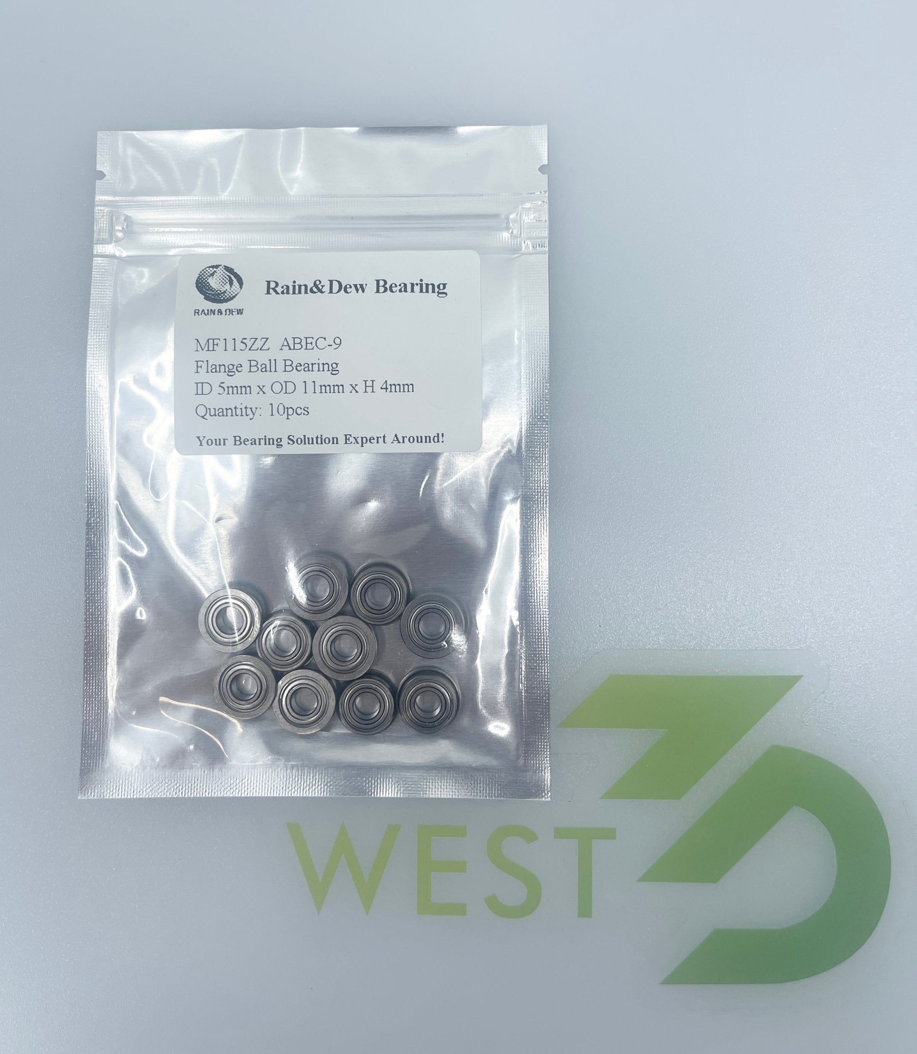 MF115ZZ Flange Ball Bearing - Rain and Dew ABEC9 (self rated) - West3D Printing - Rain&Dew