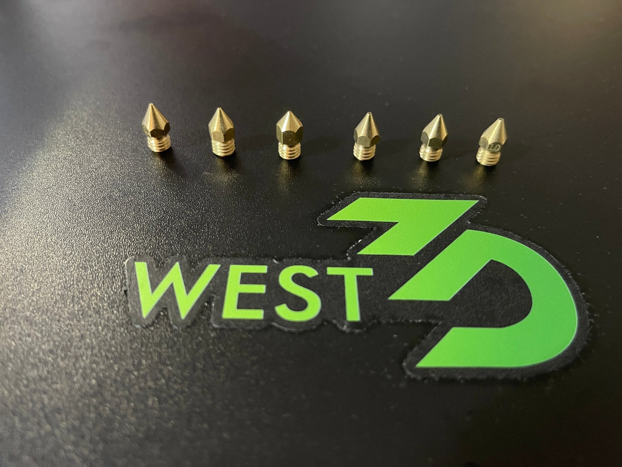 MK8 Brass Nozzles (.2mm .3mm .4mm .6mm .8mm 1mm) - West3D Printing - NA