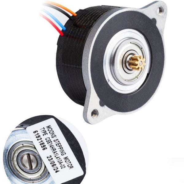 Moons' Nema14 36mm Pancake Stepper Motor 8 Tooth (Sherpa) CSE14HRA1L410A-02