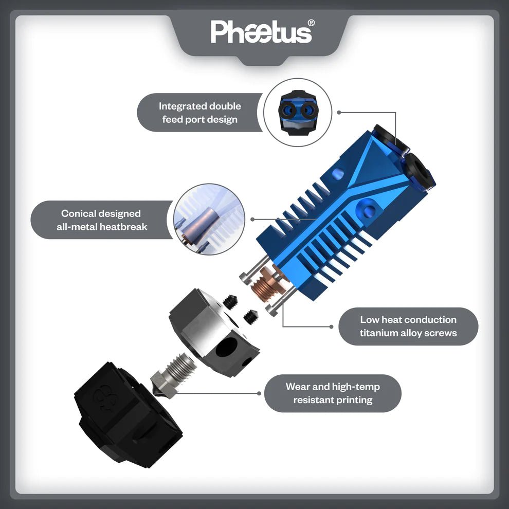 Phaetus TaiChi Dual Filament Hot End - West3D 3D Printing Supplies - Phaetus