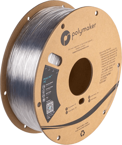 Polymaker PolyLite PC Polycarbonate 3D Printer Filament 1KG 1.75mm - West3D 3D Printing Supplies - Polymaker