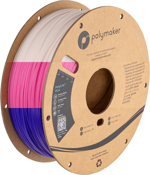 Polymaker PolyLite Temperature Color Changing PLA 3D Printer Filament 1KG 1.75mm - West3D Printing - Polymaker