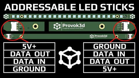 RGBW BW Everything on a Stick LED lightstick for 3D Printers (5V) - West3D 3D Printing Supplies - Provok3d
