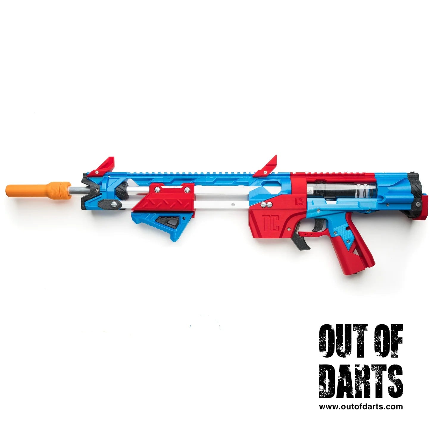Talon Claw 4 Dart Blaster by Captain Slug - Hardware Kit - with Bonus Spring - 14in - West3D 3D Printing Supplies - Out of Darts