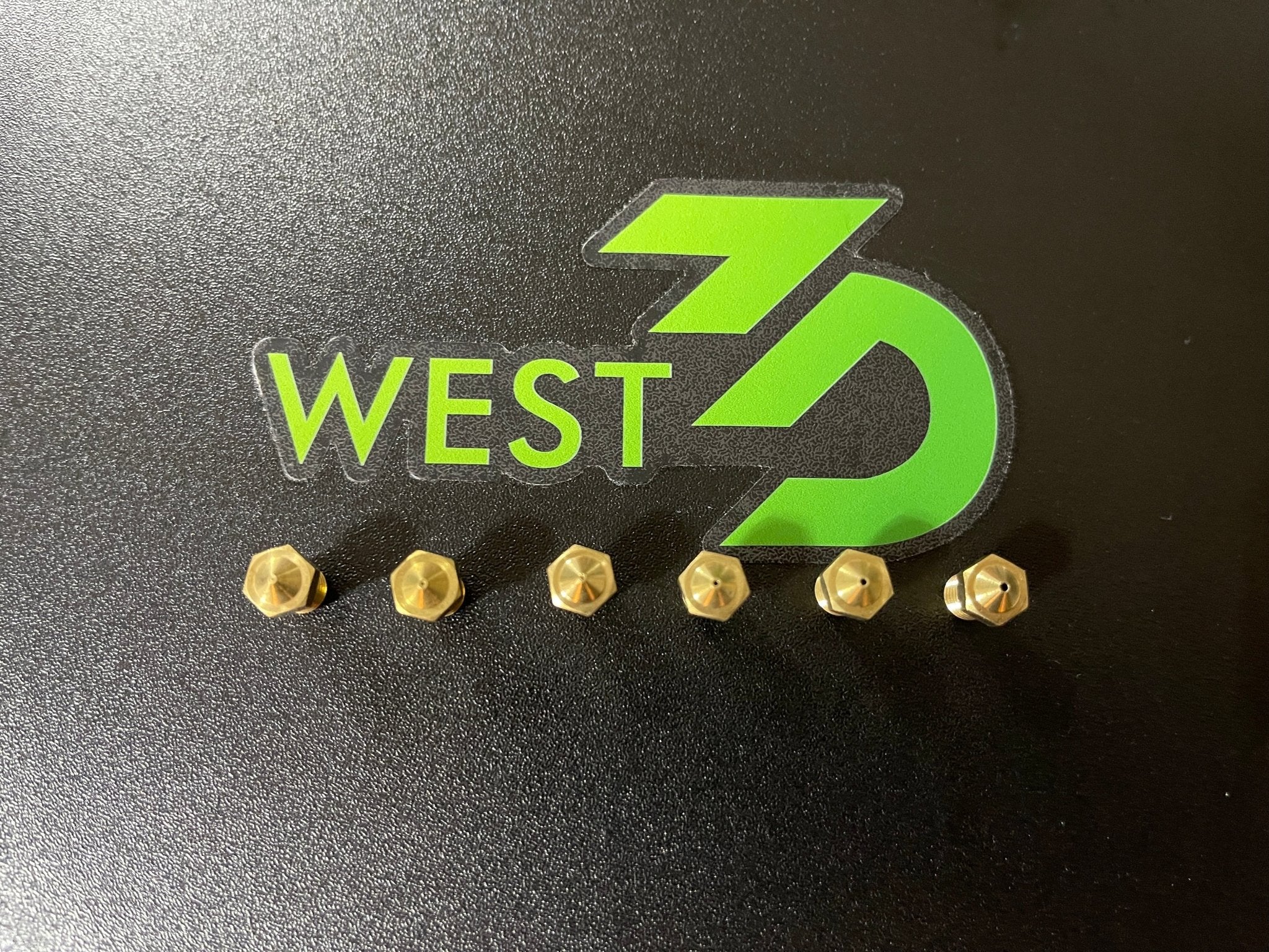 V6 Brass Nozzles (.2mm .3mm .4mm .6mm .8mm 1mm) - West3D Printing - NA