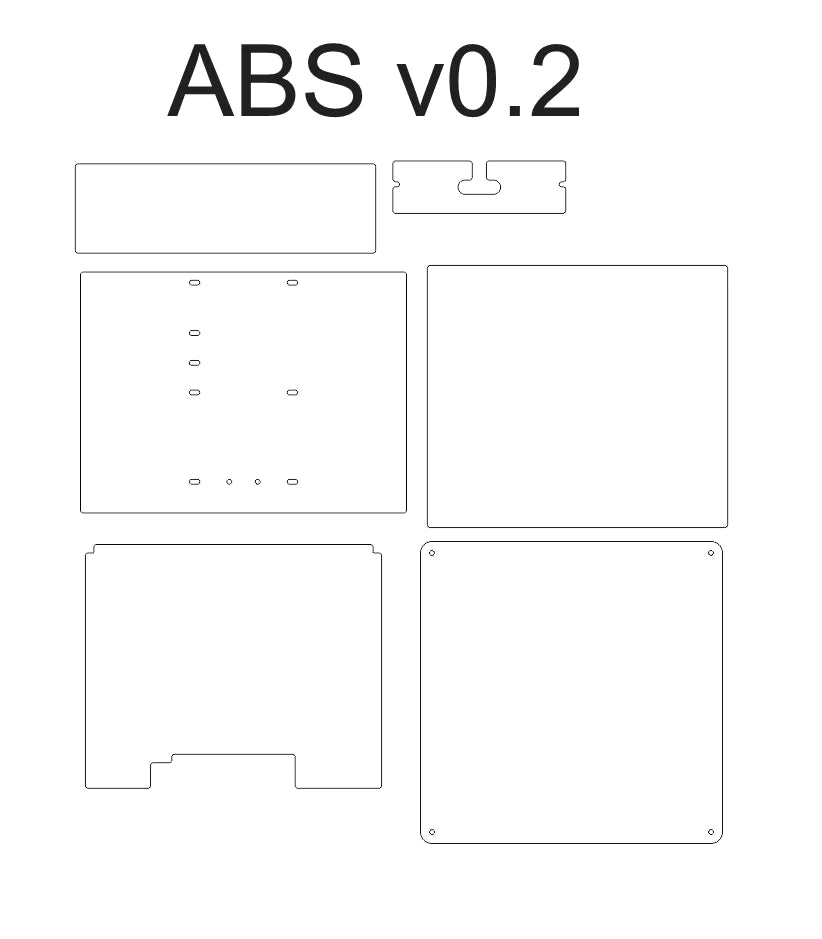 Voron 0 / 0.1 / V0.2 ABS Panels