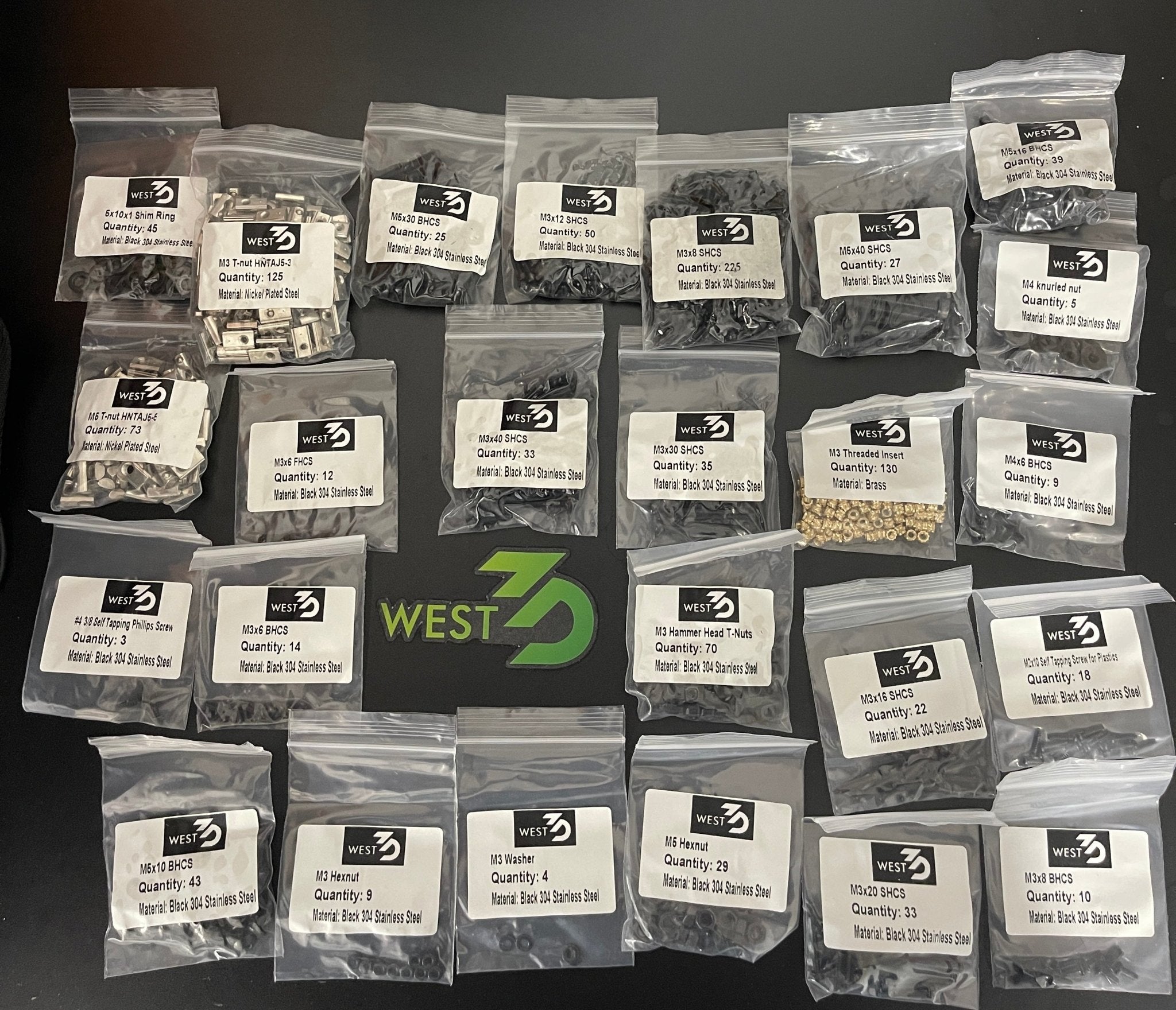 West3D Stainless Steel Fastener Kit for Voron 2.4 (BDF) - West3D Printing - West3D Printing