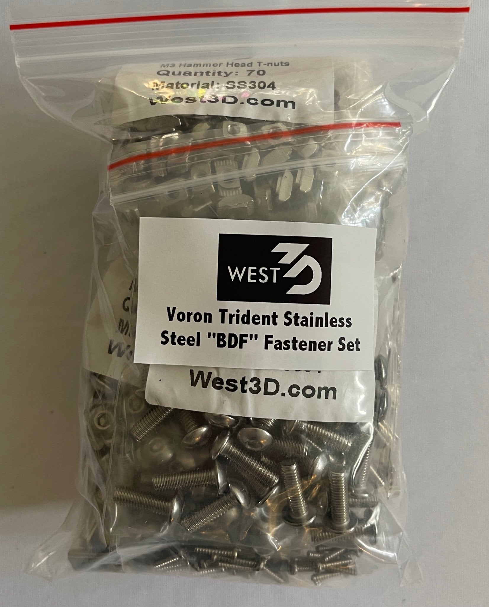 West3D Stainless Steel Fastener Kit for Voron Trident (BDF) - West3D Printing - West3D Printing