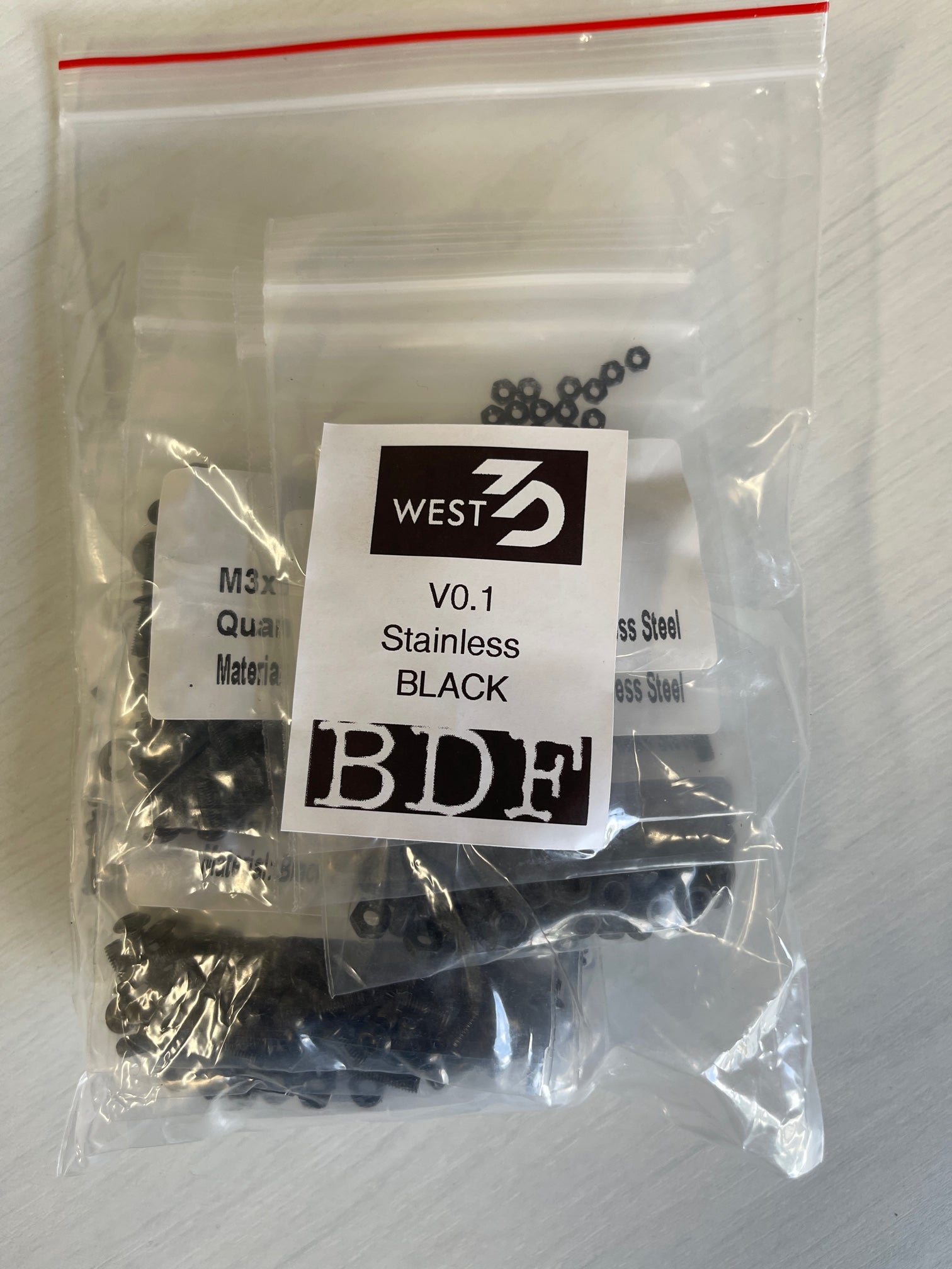 for Steel v0.2 Stainless West3D Fastener Voron (BDF) Kit